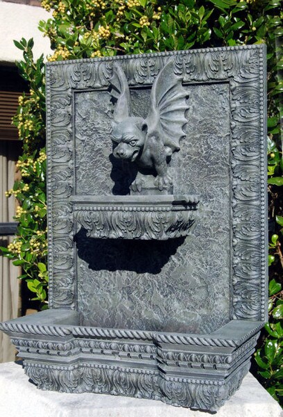 Gargoyle Statue Wall Fountain Outdoor Freestanding Unique Squares